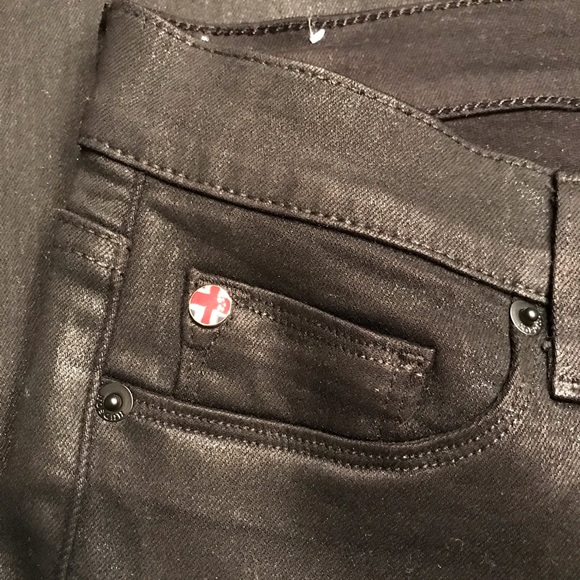 HP NWT Hudson Krista Skinny Waxed Jeans $189 - Picture 5 of 8
